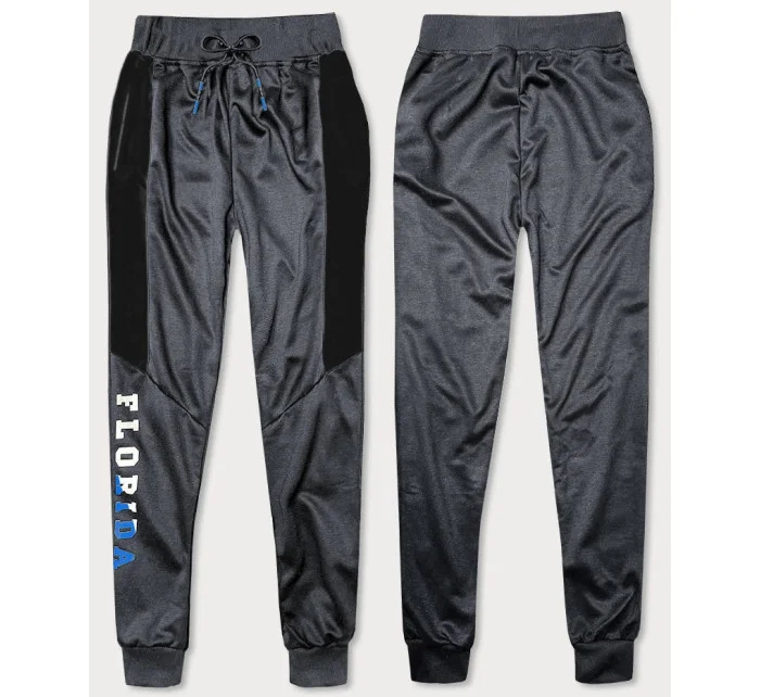 Tmavě šedé pánské teplákové kalhoty (8K199)