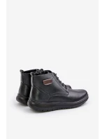 Pánské zateplené boty na zip šněrovací černé model 21678278 - EVENTO