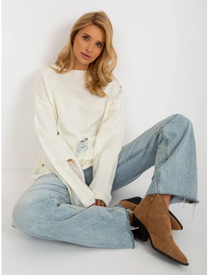 Dámský svetr BA SW 8043.03 ecru - FPrice Dámský svetr BA SW 8043.03 ecru - FPrice