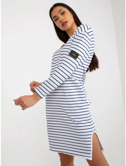 Dámské šaty TW SK BL 1010 šaty.74 bílá a tmavě modrá - FPrice