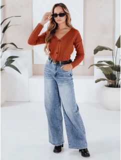 Dámský svetr MELANIA v cihlové barvě FashionStreet MY1651