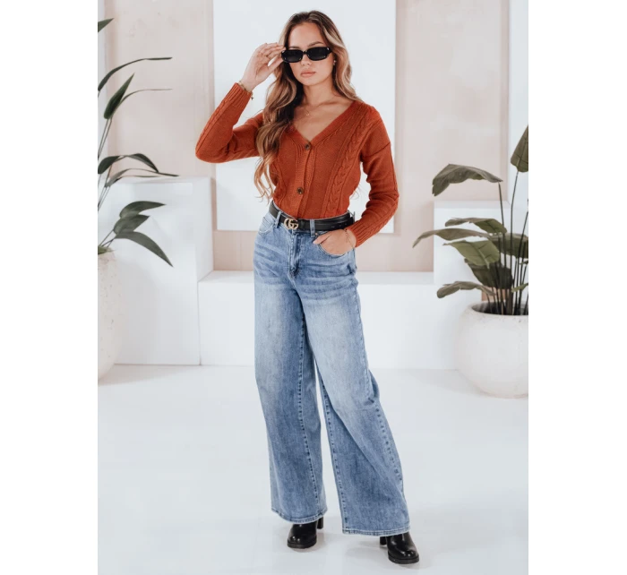 Dámský svetr MELANIA v cihlové barvě FashionStreet MY1651