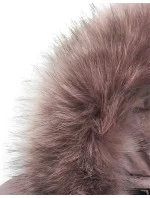 DŁUGA PIKOWANA KURTKA DAMSKA ZIMOWA Z KAPTUREM RÓŻ model 21241739 - Libland