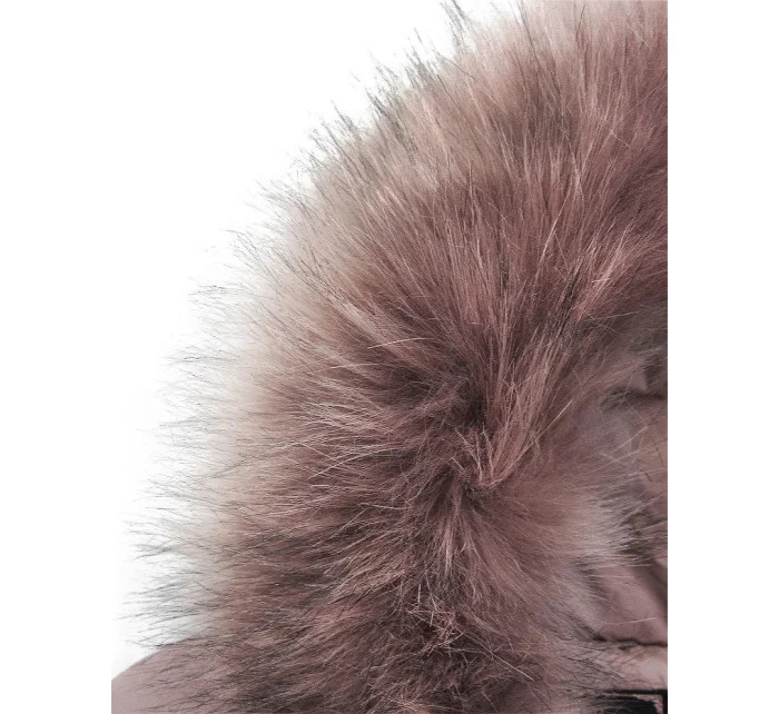 DŁUGA PIKOWANA KURTKA DAMSKA ZIMOWA Z KAPTUREM RÓŻ model 21241739 - Libland