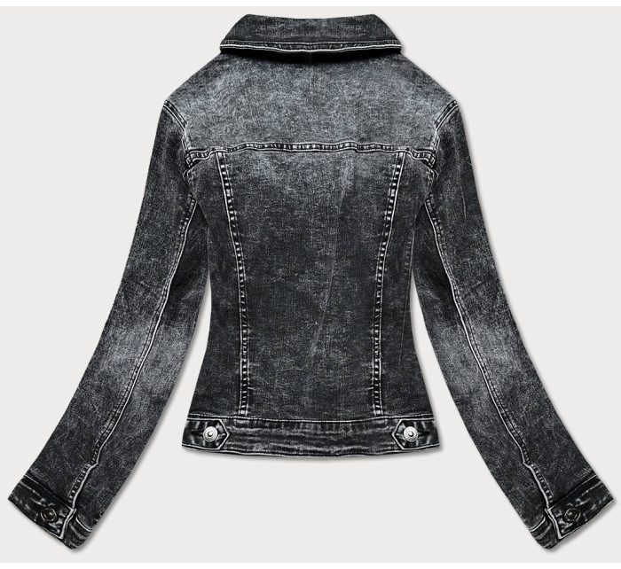 Krátká černá dámská džínová bunda model 16988847 - P.O.P. SEVEN