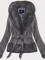 Dámská krátká bunda na zavazování Ann Gissy graphite (K0327)