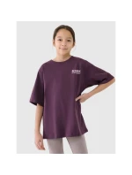 Dívčí tričko oversize s potiskem 4F 4FJRSS25TTSHF2586-50S Dívčí tričko oversize s potiskem 4F 4FJRSS25TTSHF2586-50S