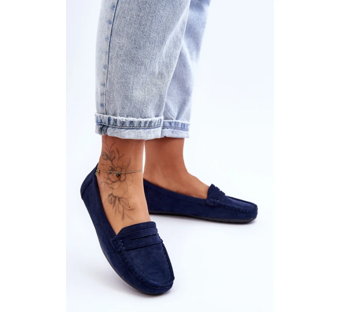 Dámské semišové mokasíny modré model 21625535 - Boto