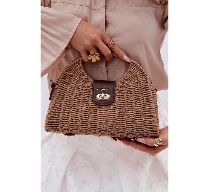 Pletená Malá Kabelka S  Hnědá model 22111716 - Flora&Co