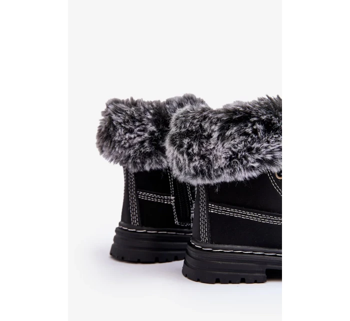 Dětské boty Trapper se zipem a kožíškem, černá Gerande