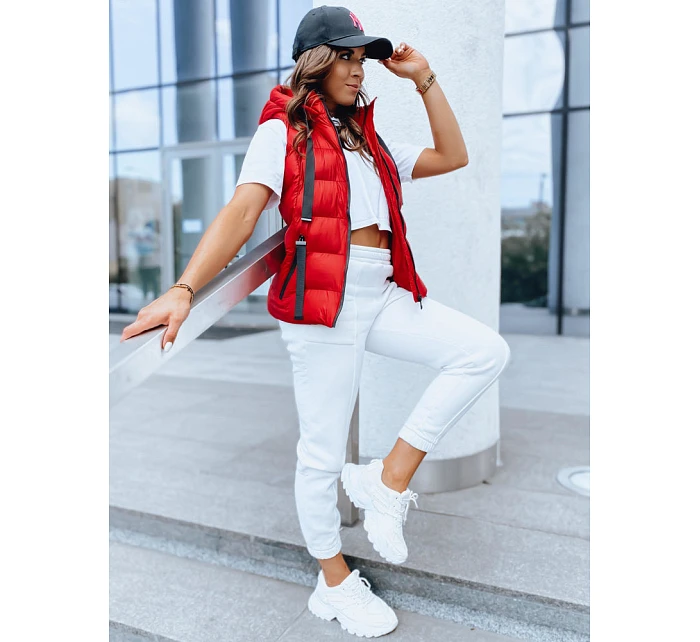 Dámská prošívaná vesta model 22045077 červená - FashionStreet