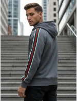 Pánská šedá mikina s kapucí Dstreet model 21994648 - FashionStreet
