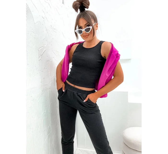 dámský bavlněný sportovní komplet ve fuchsijové barvě model 20302421 - Moon