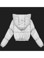Světle šedá krátká zimní bunda typu puffer J Style (5M3260-92) Světle šedá krátká zimní bunda typu puffer J Style (5M3260-92)
