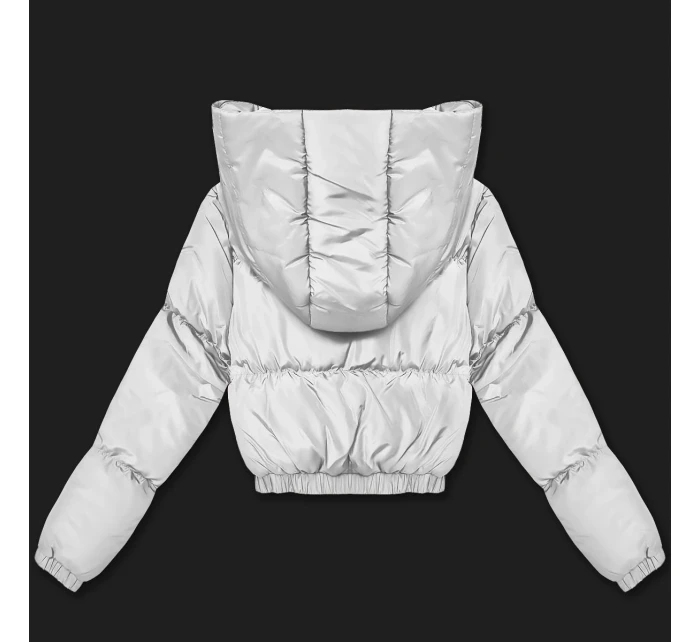 Světle šedá krátká zimní bunda typu puffer J Style (5M3260-92) Světle šedá krátká zimní bunda typu puffer J Style (5M3260-92)