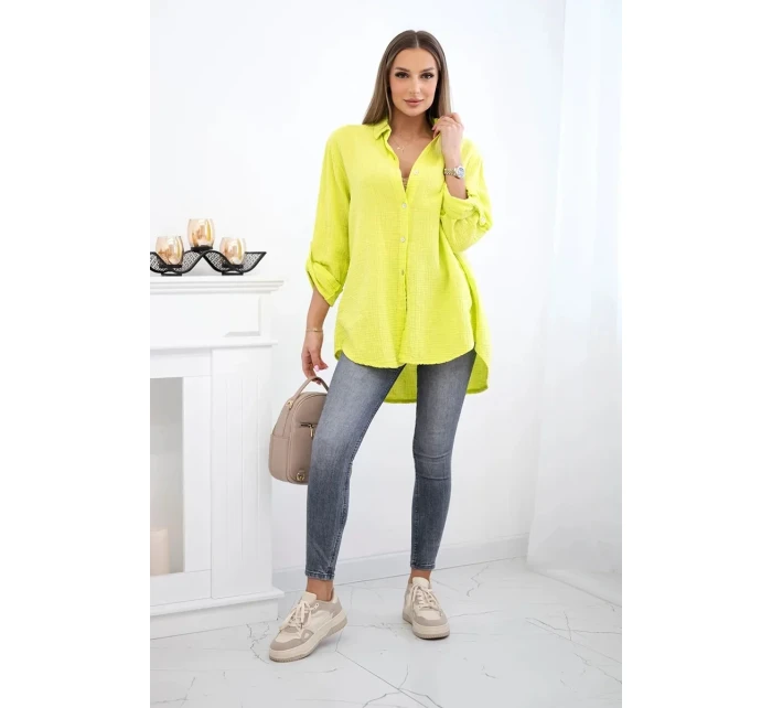 Bavlněná mušelínová košile kiwi Bavlněná mušelínová košile kiwi