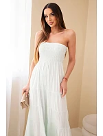 Dámské viskózové šaty s elastickým vrškem mentolová