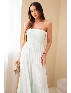 Dámské viskózové šaty s elastickým vrškem mentolová