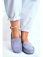 Dámské Semišové Mokasíny Modré Morreno Dámské Semišové Mokasíny Modré Morreno