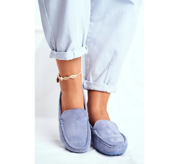 Dámské Semišové Mokasíny Modré Morreno Dámské Semišové Mokasíny Modré Morreno