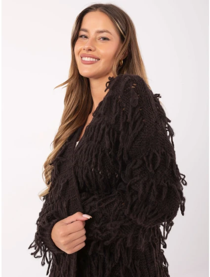 Sweter MI SW model 21314545 ciemny brązowy - FPrice Sweter MI SW model 21314545 ciemny brązowy - FPrice