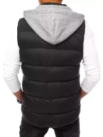 Pánská vesta s kapucí černá Dstreet TX3936 Pánská vesta s kapucí černá Dstreet TX3936