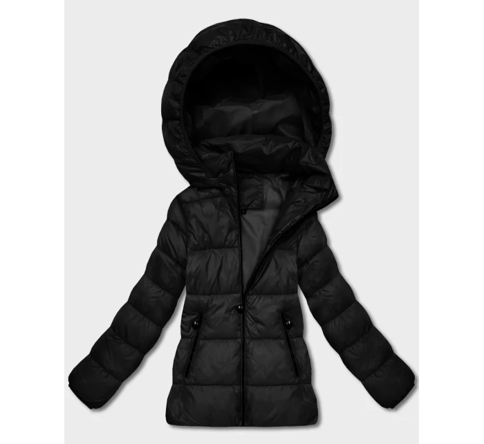 Černá dámská prošívaná zimní bunda v délce k model 21758375 - HONEY WINTER