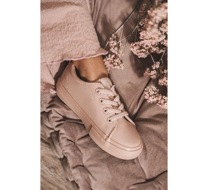 Kožené tenisky Big Star model 21571708 Nude - Big Star Shoes Kožené tenisky Big Star model 21571708 Nude - Big Star Shoes