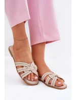 Dámské Plážové Sandály S Pásky Béžové model 21689705 - Boto Dámské Plážové Sandály S Pásky Béžové model 21689705 - Boto