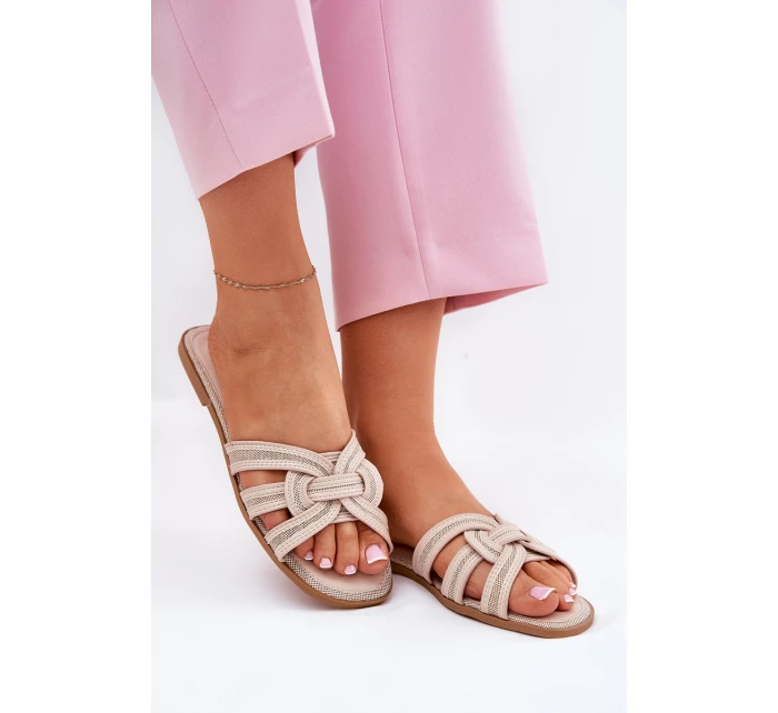 Dámské Plážové Sandály S Pásky Béžové model 21689705 - Boto Dámské Plážové Sandály S Pásky Béžové model 21689705 - Boto