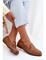 Mokasíny z přírodní kůže model 22074671 Camel - VINCEZA Mokasíny z přírodní kůže model 22074671 Camel - VINCEZA