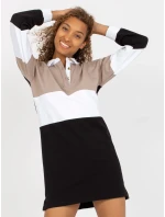 Dámské šaty RV SK 8072 černá a béžová