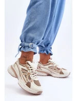 Dámské sportovní šněrovací boty Béžove Emare Dámské sportovní šněrovací boty Béžove Emare
