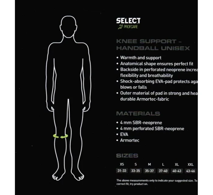 SPORT Neoprenový chránič kolen 1ks Profcare 6202 - SELECT