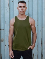 Pánské zelené tričko bez rukávů FashionStreet RX5621 Pánské zelené tričko bez rukávů FashionStreet RX5621