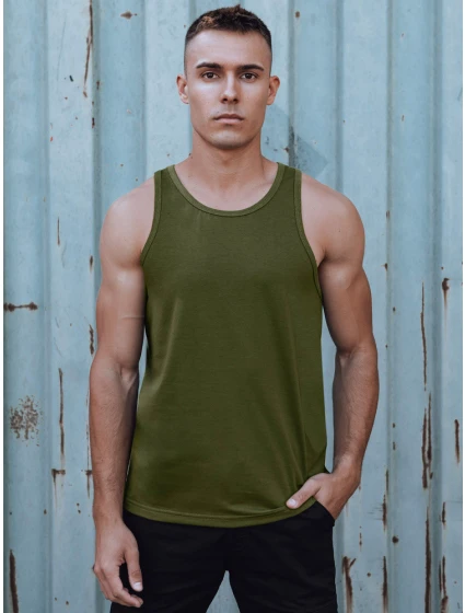 Pánské zelené tričko bez rukávů FashionStreet RX5621 Pánské zelené tričko bez rukávů FashionStreet RX5621