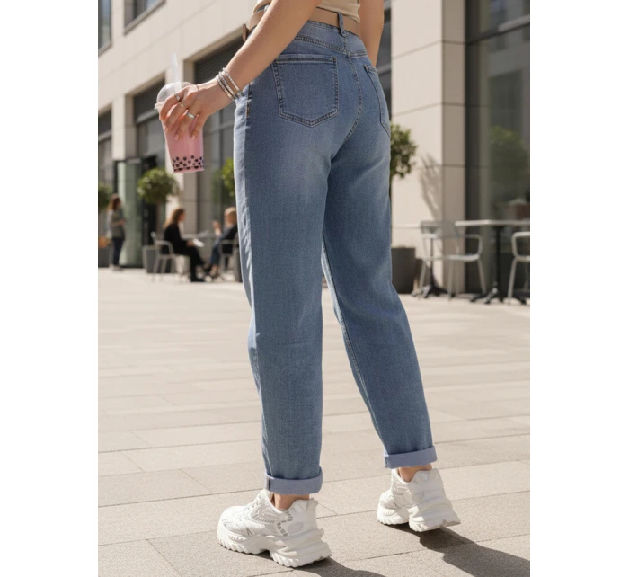 Dámské džínové kalhoty s páskem FashionStreet UY2887