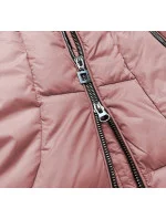PIKOWANA DAMSKA KURTKA ZIMOWA Z KAPTUREM RÓŻ model 21242042 - Libland