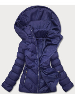 Tmavě modrá krátká dámská zimní bunda (5M725-215)
