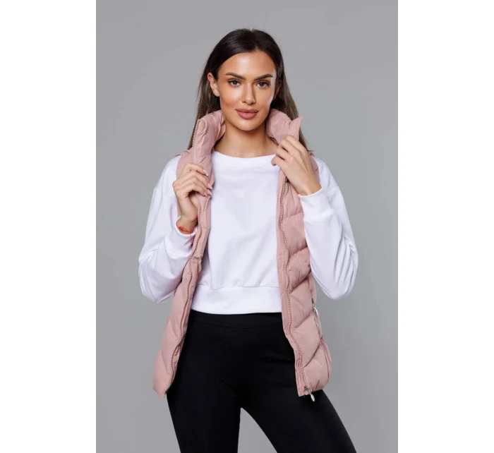 Růžová péřová dámská vesta (5M719-46) Růžová péřová dámská vesta (5M719-46)