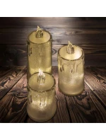 DEKORATIVNÍ SVÍČKA 8 CM TRANSPARENTNÍ TEPLÁ BÍLÁ 1 LED