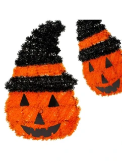 DEKORATIVNÍ FIGURKA DÝNĚ 35CM HALLOWEEN ORANŽOVÝ PRUH