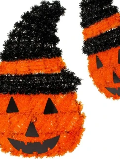 DEKORATIVNÍ FIGURKA DÝNĚ 35CM HALLOWEEN ORANŽOVÝ PRUH