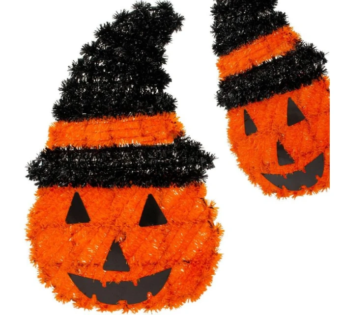 DEKORATIVNÍ FIGURKA DÝNĚ 35CM HALLOWEEN ORANŽOVÝ PRUH