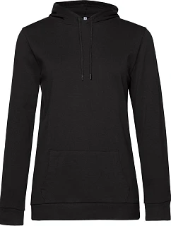 B&C #Hoodie /women Dámská mikina s kapucí 01.W04W black pure