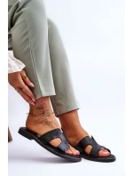 Zazoo 40326 Dámské Žabky S Ozdobnými Výstřihy Černé