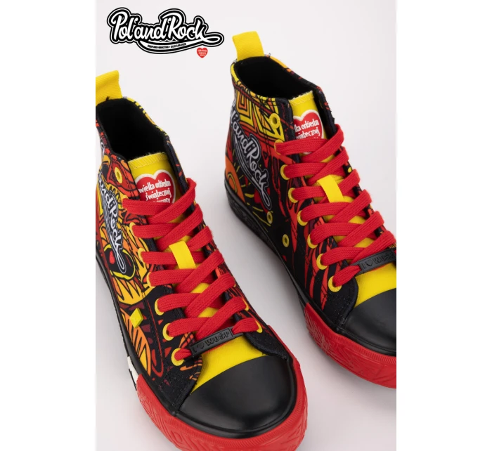 Tenisky Pol'and'Rock Festival X Big Star SS174501 Černo-Červené Tenisky Pol'and'Rock Festival X Big Star SS174501 Černo-Červené
