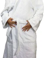 AKCE - Dámský župan s kapucí 31070100 bílý - Vestis