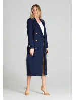 Dámský kabát model 21105518 tmavě modrý - Figl