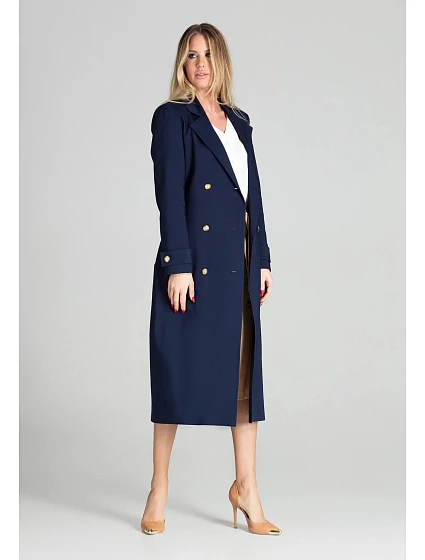 Dámský kabát model 21105518 tmavě modrý - Figl